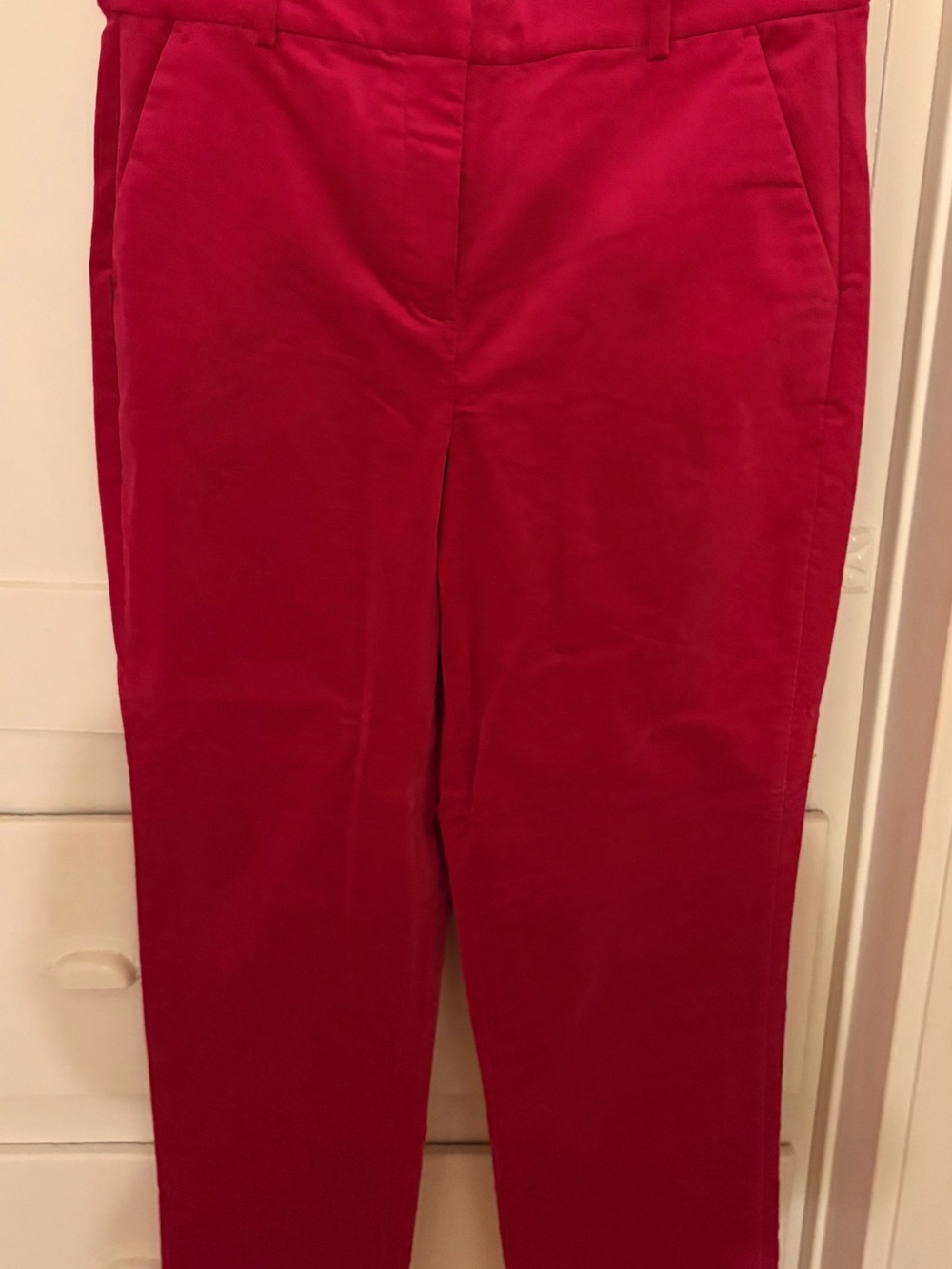J. Crew Straight-Leg Hot Pink Pants
